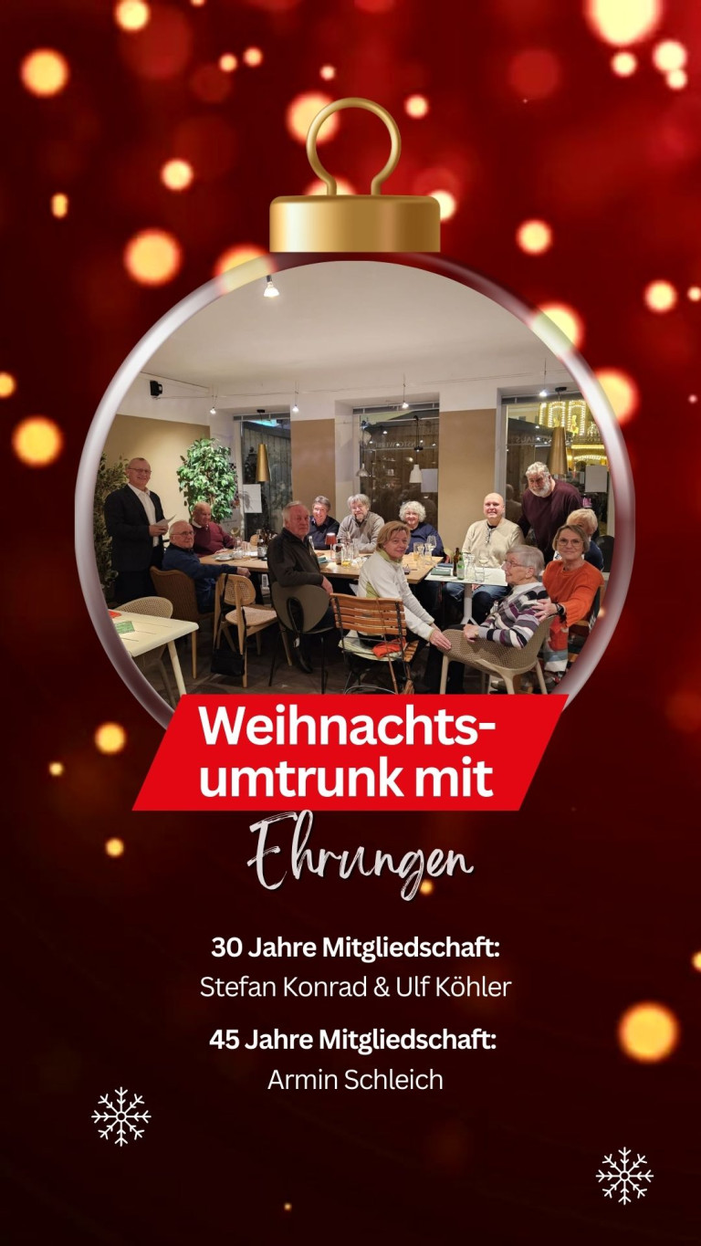 Weihnachtsumtrunk mit Ehrungen 1