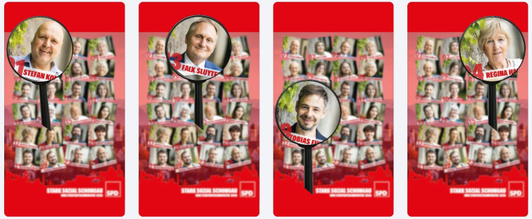 Alle vier Stadträte